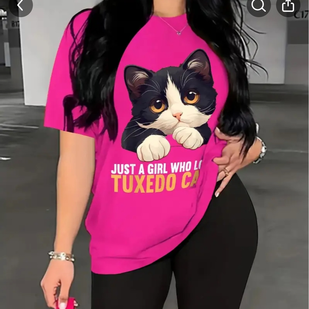Pink Cat Lover T-Shirt